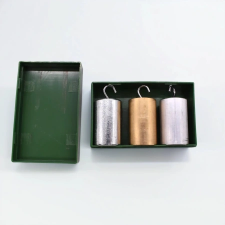 Набор тел равного объема (латунь, сталь, алюминий) цилиндры